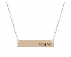 Gold Mama Bar Message Necklace