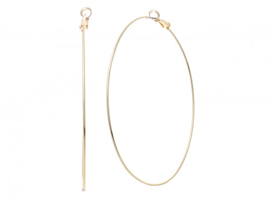Gold 80 mm Brass Hoop Earring