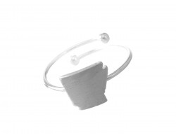 Silver Arkansas State Map Wire Ring