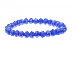 Blue Crystal Rondell Stretch Bracelet Blue Crystal Rondell Stretch Bracelet