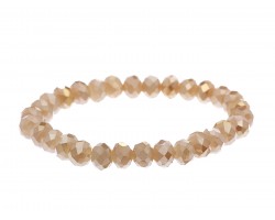 Light Colorado Topaz Crystal Rondell Stretch Bracelet
