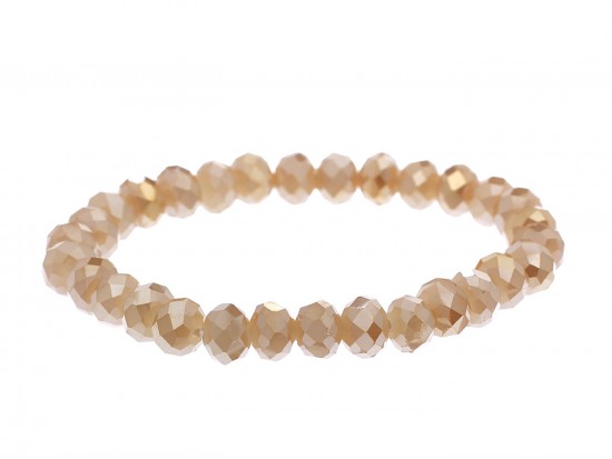 Light Colorado Topaz Crystal Rondell Stretch Bracelet Light Colorado Topaz Crystal Rondell Stretch Bracelet
