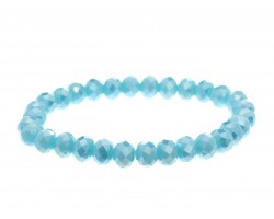 Blue Opal Crystal Rondell Stretch Bracelet Blue Opal Crystal Rondell Stretch Bracelet