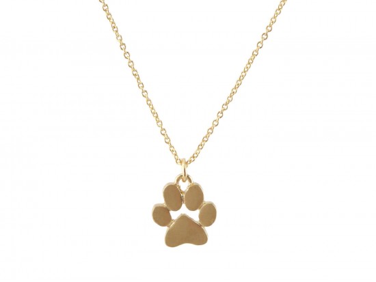 Gold Paw Print Chain Necklace