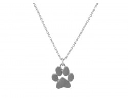 Silver Paw Print Chain Necklace