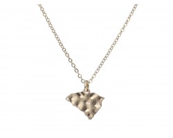 Gold South Carolina State Map Chain Necklace