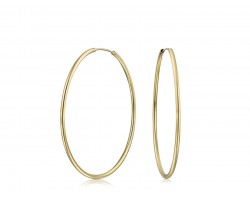 Gold Brass Endless 50mm Hoop Earrings