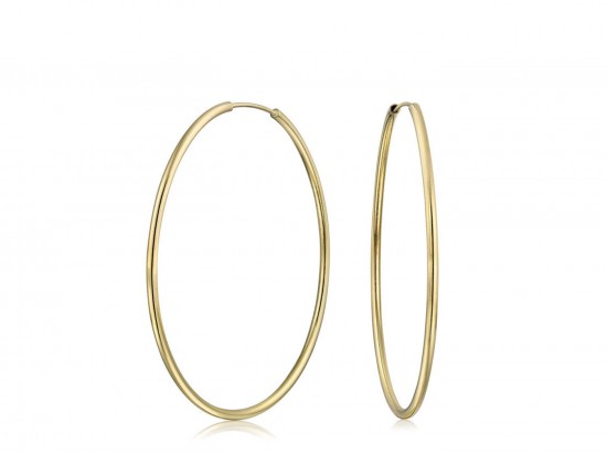 Gold Brass Endless 50mm Hoop Earrings Gold Brass Endless 50mm Hoop Earrings
