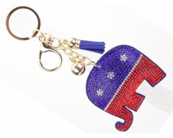 Elephant Republican Crystal Puffy Key Chain