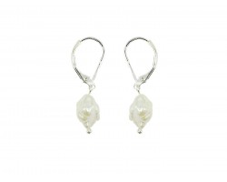 Pearl Freshwater Silver Euro Clip Earrings