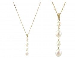Pearl Freshwater Tier Beads Pendant Necklace
