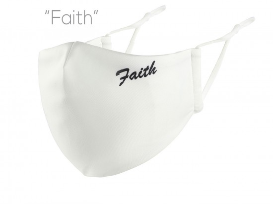 White Faith Face Mask