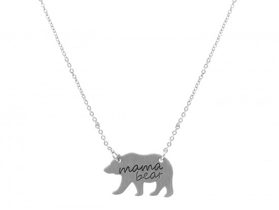 Silver Mama Bear Pendant Necklace Silver Mama Bear Pendant Necklace