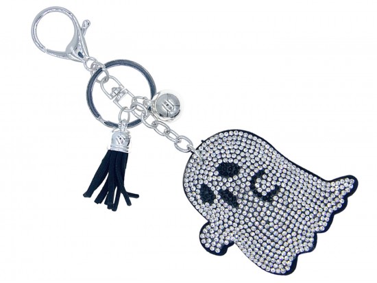 Clear Crystal Ghost Puffy Key Chain