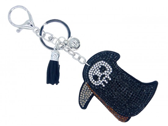 Black Crystal Death Ghost Puffy Key Chain