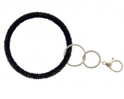 Black Seed Bead Bangle Key Chain