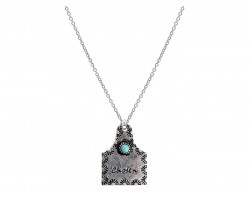 Silver Cow Tag Chosen Necklace