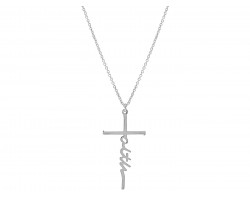 Silver Cross FAITH Chain Necklace