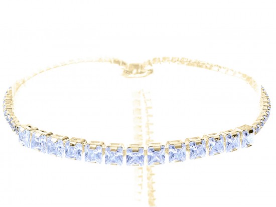 Gold CZ Crystal Square Slide Bracelet Gold CZ Crystal Square Slide Bracelet
