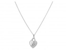 CZ Crystal Faceted Curved Chain Necklace