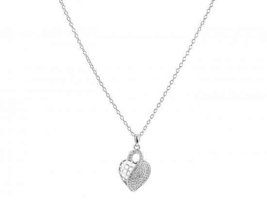 CZ Crystal Faceted Curved Chain Necklace CZ Crystal Faceted Curved Chain Necklace