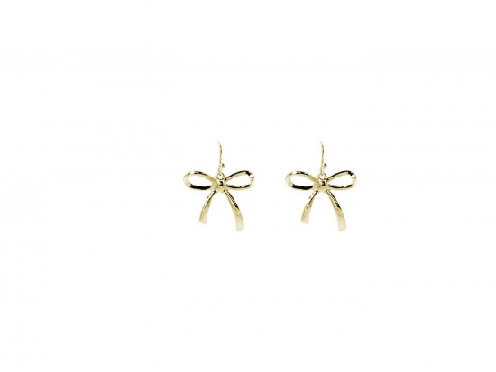Gold Bow Ribbon Hook Earring Gold Bow Ribbon Hook Earring