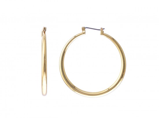Gold Hollow Hoop 42mm Earring
