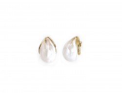 White Acrylic Teardrop Post Earrings