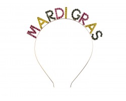 Mardi Gras Crystal Wire Headband