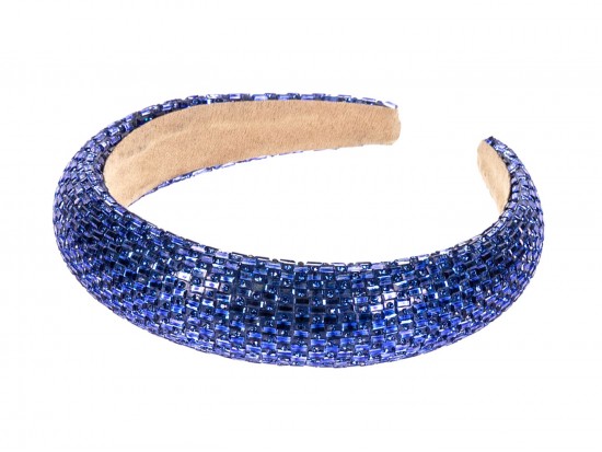 Blue Crystal Baguette Stone Headband
