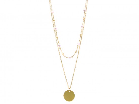 Gold Pearl Layered Necklace