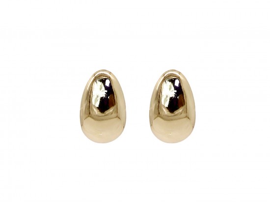 Gold Water Drop Post Earrings