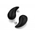 Black Silicone Teardrop Orb Post Earring
