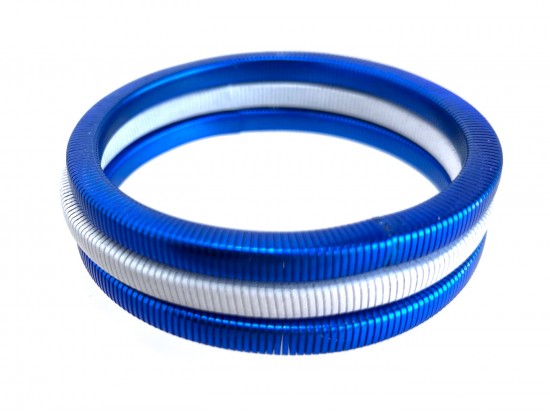 Blue White Square Guitar String Bracelet 3pcs Set Blue White Square Guitar String Bracelet 3pcs Set