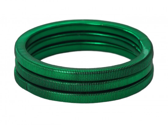 Green Square Guitar String Bracelet 3pcs Set