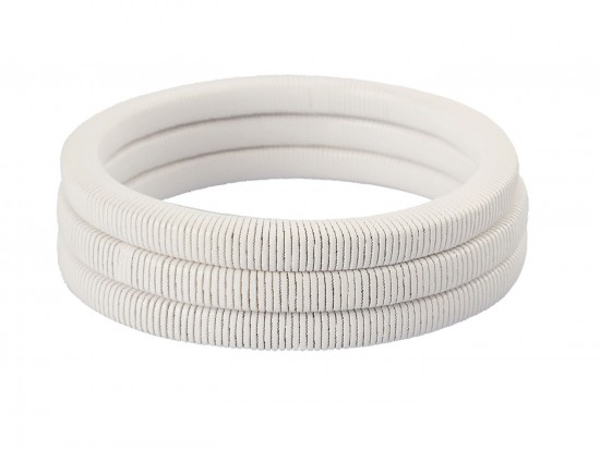 White Square Guitar String Bracelet 3pcs Set