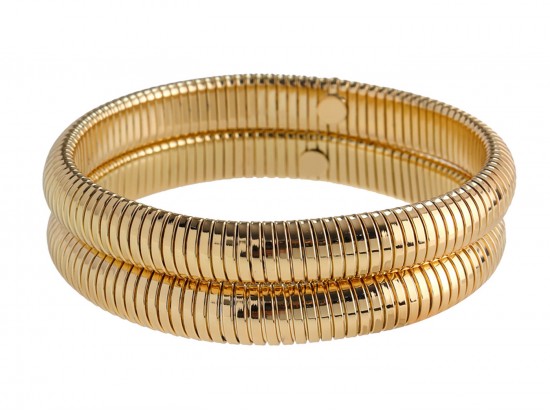 Gold Snake Chain 10mm Coil Bracelet