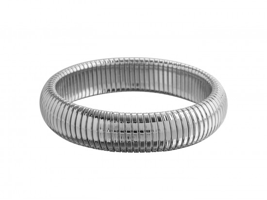 Silver Snake Cobra Chain 16mm Coil Bracelet