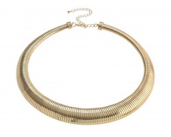 Gold Snake Cobra Chain Coil Necklace
