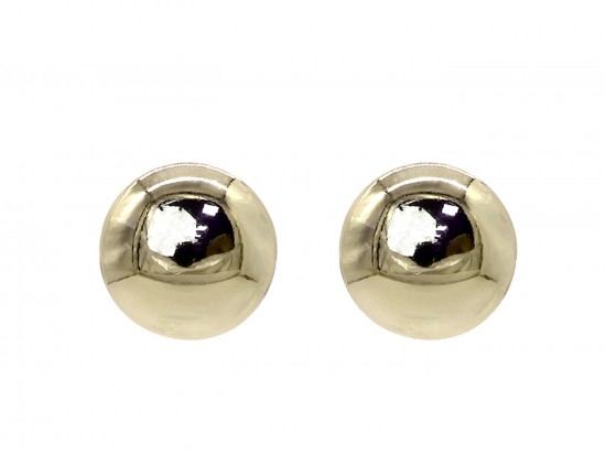 Gold Dome 24mm Stud Post Earrings