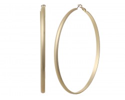 Matte Gold 100mm Hoop Post Earrings