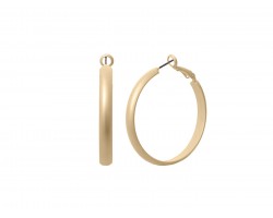 Matte Gold 40mm Hoop Post Earrings