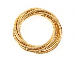 Gold Omega Chain Bracelets 5pc Set