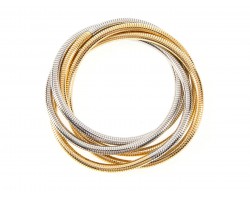 Multi Omega Chain Bracelets 5pc Set