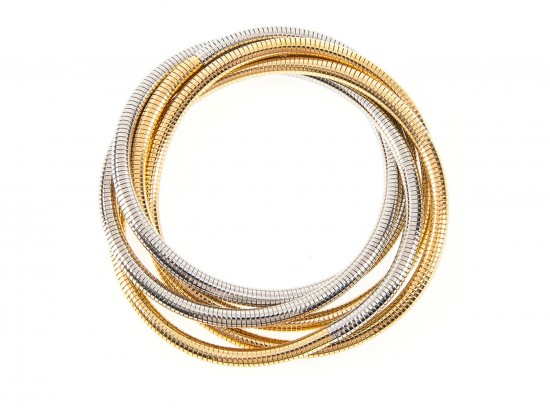 Multi Omega Chain Bracelets 5pc Set