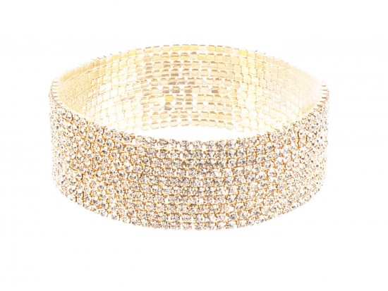 Gold Clear Crystal 2mm Stretch Bracelets 10pcs Gold Clear Crystal 2mm Stretch Bracelets 10pcs