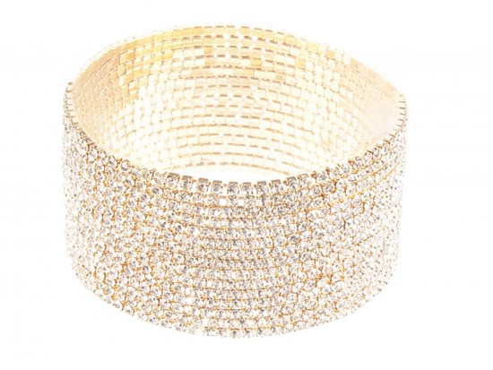 Gold Clear Crystal 2mm Stretch Bracelets 15pcs Gold Clear Crystal 2mm Stretch Bracelets 15pcs