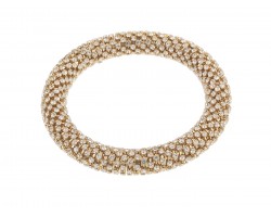 Gold Crystal 10mm Bangle Bracelet