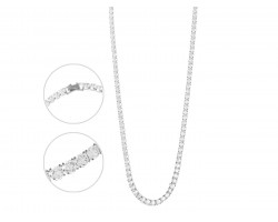 Silver Crystal 6mm Tennis Necklace