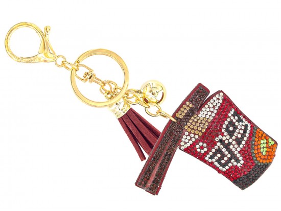 Red Crystal Ramen Noodle Cup Puffy Keychain Red Crystal Ramen Noodle Cup Puffy Keychain